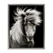 Stupell Industries Windblown Mane Horse on Black Floating Frame By PHBurchett